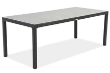 Stort Technorattan bord Milan 200 cm Garden Point svart