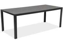 Stort trädgårdsbord i aluminium och polywood Verona Garden Point svart