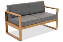 Tvåsitsig soffa i akaciaträ från Maskat Garden Point