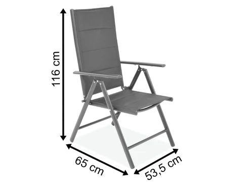 Verona Garden Point stolset i aluminium - 2 delar svart