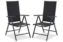 Verona Garden Point stolsset i aluminium - 2 delar svart