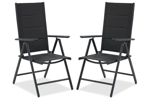 Verona Garden Point stolsset i aluminium - 2 delar svart