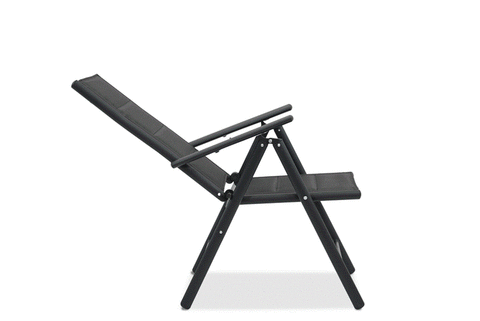 Verona Garden Point stolsset i aluminium - 2 delar svart