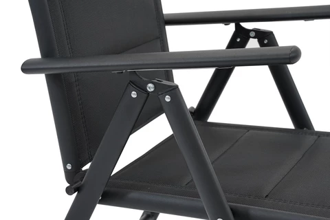 Verona Garden Point stolsset i aluminium - 2 delar svart