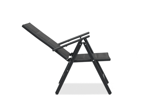 Verona Garden Point stolsset i aluminium - 2 delar svart