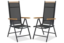 Verona Wood Garden Point stolsset i aluminium - 2 delar