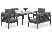 Zakintos Apetito 6 set i antracit aluminium Garden Point