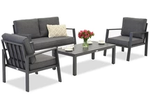Zakintos Coffee 4 set i antracit aluminium Garden Point