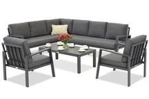 Zakintos Corner 7 antracit Garden Point aluminiumsats