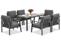 Zakintos Premium 6 antracit Garden Point trädgårdsmöbler i aluminium