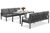 Zakintos Apetito 6 aluminiumset med soffor antracit Garden Point