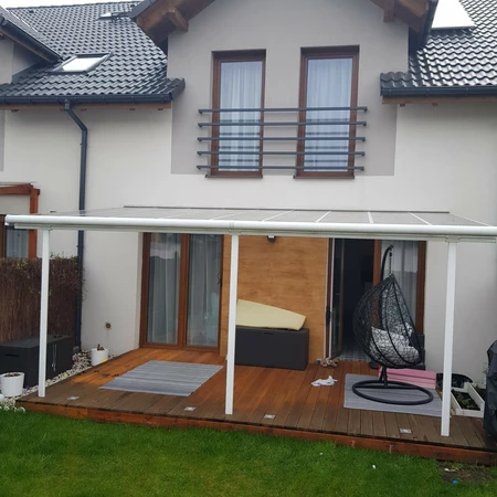 Terrassöverbyggnader i vit aluminium Sierra Palram 3 x 5.46