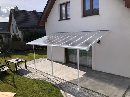 Sierra Palram aluminium terrasstak 3 x 5,46 m vit