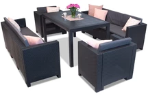 Antracit technorattan möbler Colorado Apetito 8 Bica