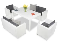 Möbelgrupp i konstrotting Colorado Apetito 6 vit Bica 