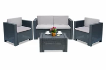 Möbelgrupp i konstrotting Colorado Coffee 4 antracit Bica