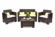 Möbelgrupp i konstrotting Nebraska Caffe 4 brun Bica