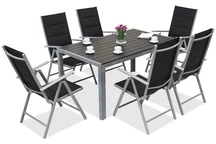 Trädgårdsmöbelset i aluminium polywood Verona för 6 personer Garden Point