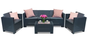 Trädgårdsmöbler med stor soffa Colorado Coffee 5 antracit Bica