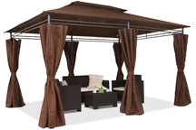 Trädgårdspaviljong Ibiza 3x4m brun Garden Point
