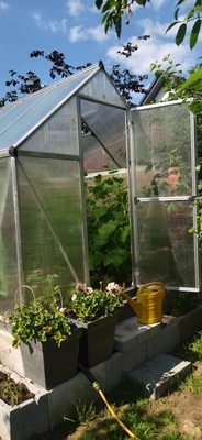 Växthus av polykarbonat Silver Mythos 1,85 x 3,1 m Palram – Canopia